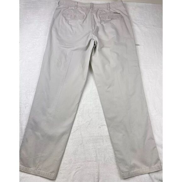 Columbia Men's Chino Pant Size 38x34 Gray 100% Cotton Mid Rise Straight Legs - Picture 2 of 16